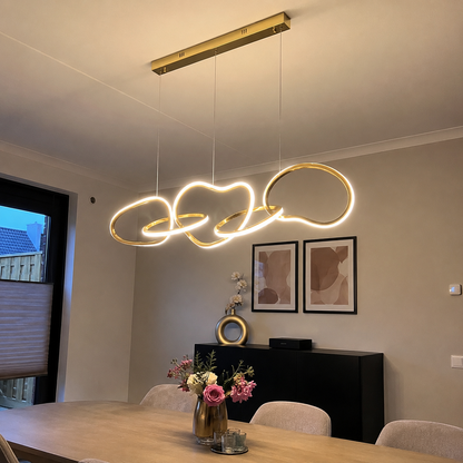 AURELIUS - Goldring Esszimmer Pendelleuchte - Modernes LED