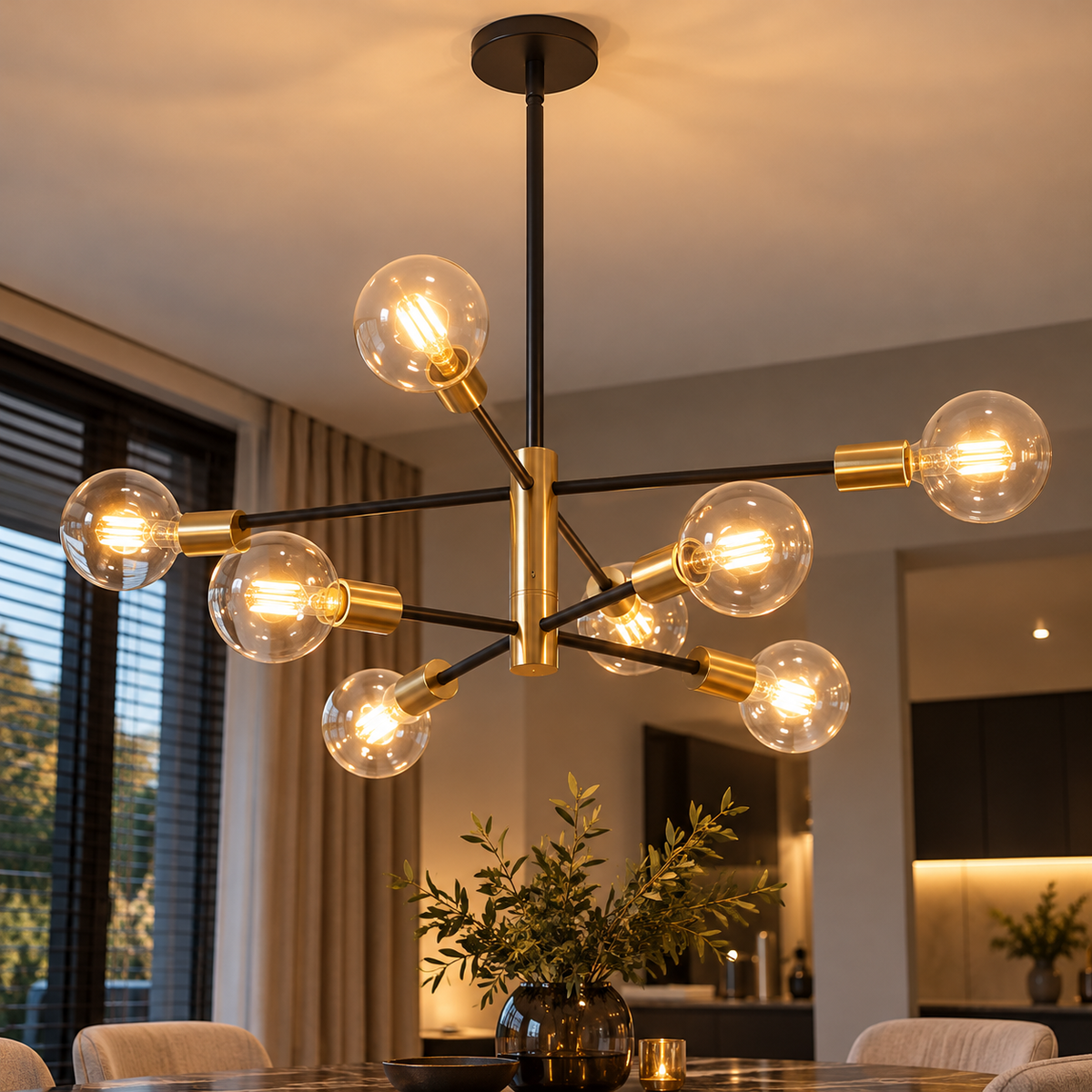 Moderne Sputnik LED Kroonluchter – Hanglamp