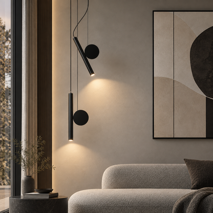 Moderne led-hanglamp met verstelbaar snoer – zwart aluminium