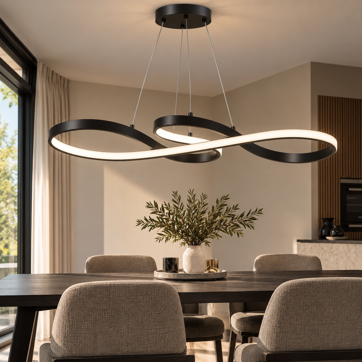 Moderne LED Hanglamp Ringen – Verstelbaar en Dimbaar  
