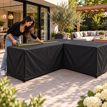 Custom Made Outdoor Furniture Cover L-shape (CALCULATOR) (GER)