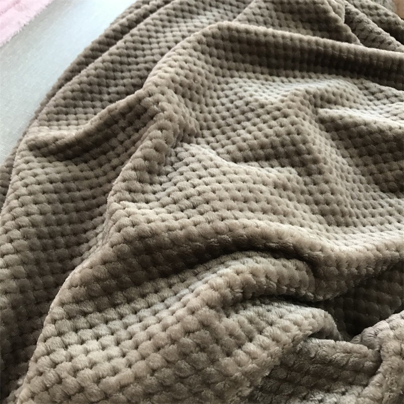 Khaki Deken - Polyester - Warme deken voor op de bank