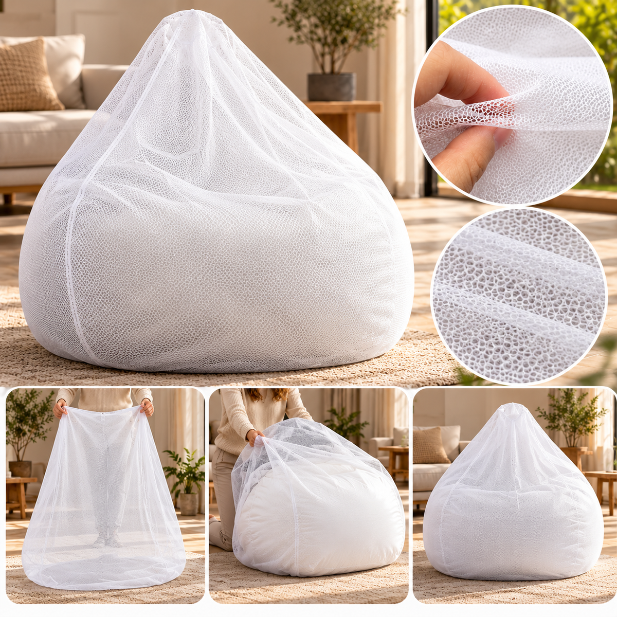 Normal shape inner beanbag cover (NOT CILINDER SHAPE)