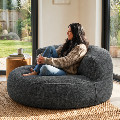 Zitzak Loveseat Rond Dik Chenille