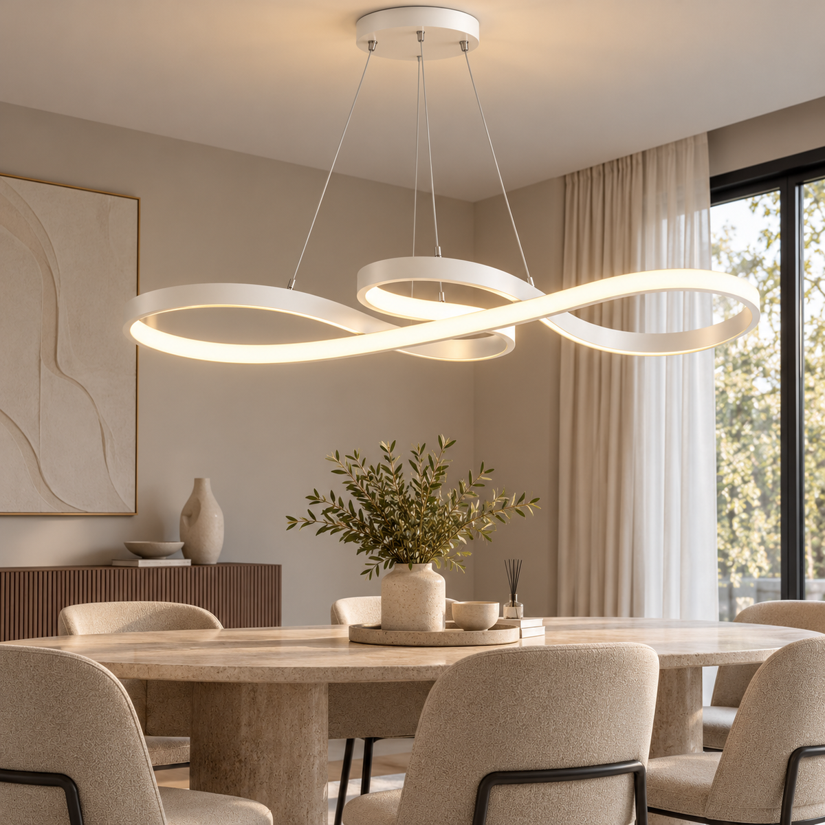 Moderne LED Hanglamp Ringen – Verstelbaar en Dimbaar  