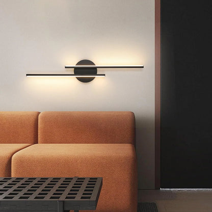 LED Wandlamp 24W Modern – Warm Wit 3000K | Zwarte Aluminium Wandlamp