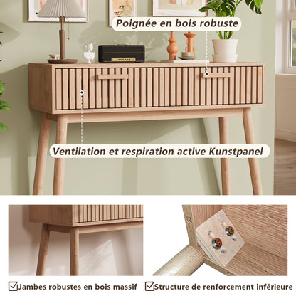 Consoletafel met twee lades - Elegante haltafel met hoge poten