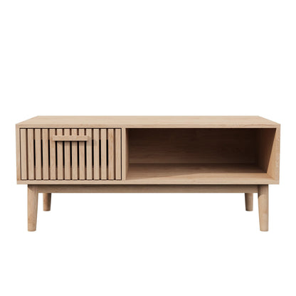 Salontafel van massief hout - Natuurlijke lage bijzettafel voor de woonkamer