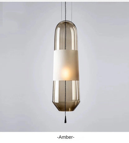 Aurora Glow - Scandinavische hanglamp met amberkleurig glas