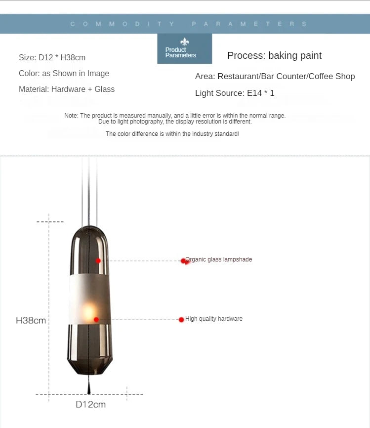 Aurora Glow - Scandinavische hanglamp met amberkleurig glas