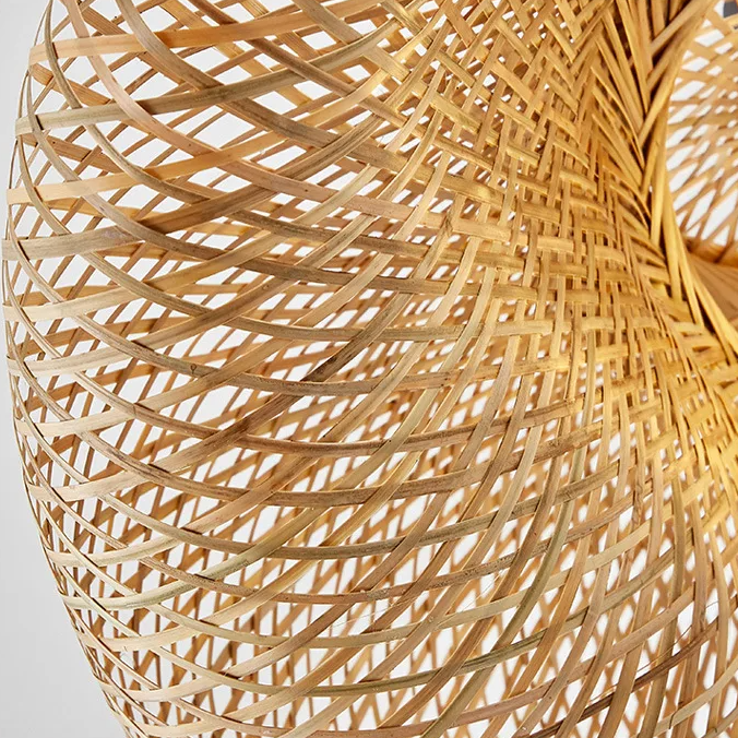 bamboe hanglamp detail handgeweven