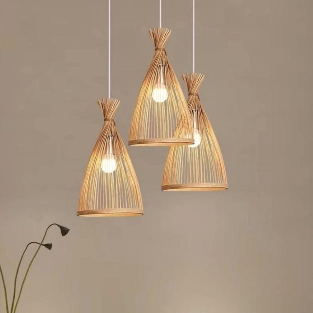 Wagner - Japanse bamboe langgeweven hanglamp 