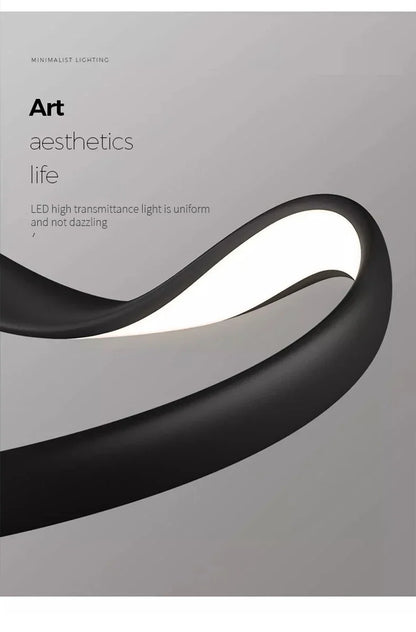 Moderne Golfvormige Ring LED Hanglamp - Circulaire Designer Kroonluchter