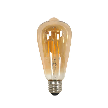 E27 LED Edison-lamp 4W Vintage Retro Filamentlamp ST64 Amberkleurig glas Warm wit 3000K 430LM Energiebesparende decoratieve lamp met antieke schroefvoet