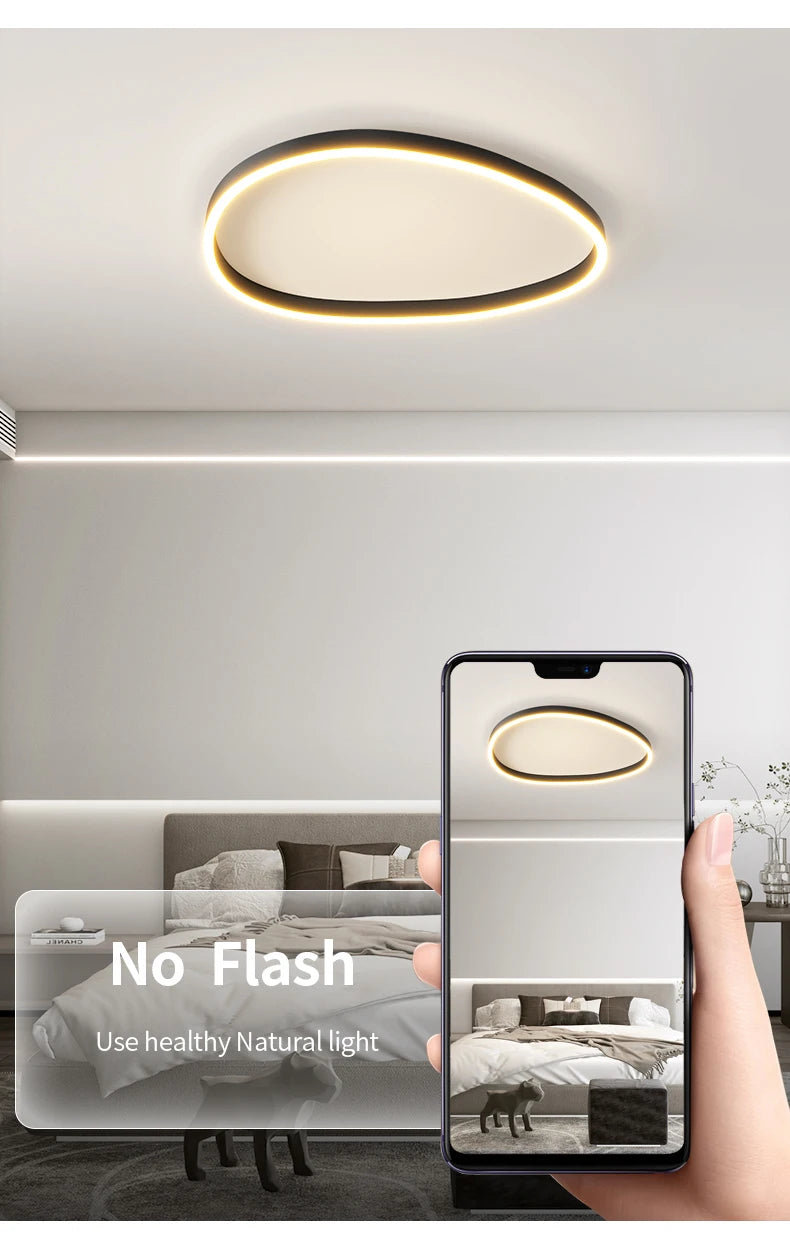 LED-Ring-Kronleuchter – Moderne Pendelleuchte für Wohnzimmer, Schlafzimmer und Esszimmer