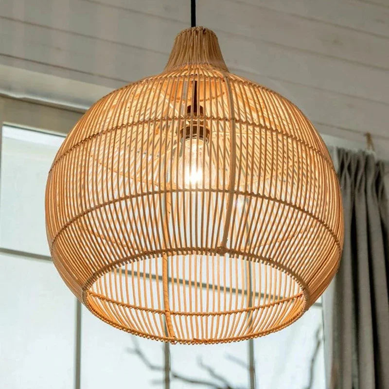 Japanse handgeweven handgeweven rotan hanglamp