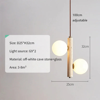 Cave Stone LED Pendant Lamp - Modern Nordic Style