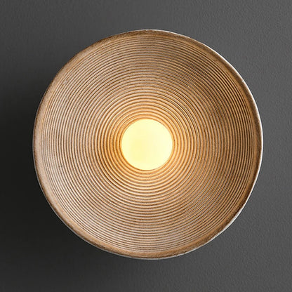 Luna ronde wandlamp - Wabi-Sabi harslamp