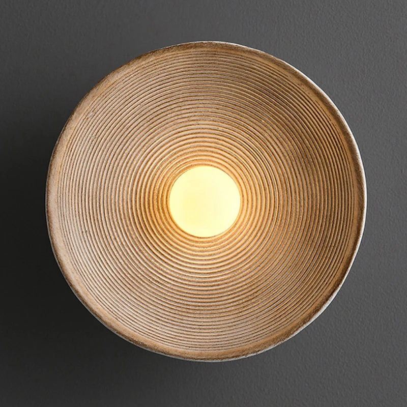 Luna ronde wandlamp - Wabi-Sabi harslamp
