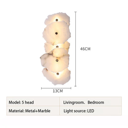 LED-wandlamp van marmer en koper