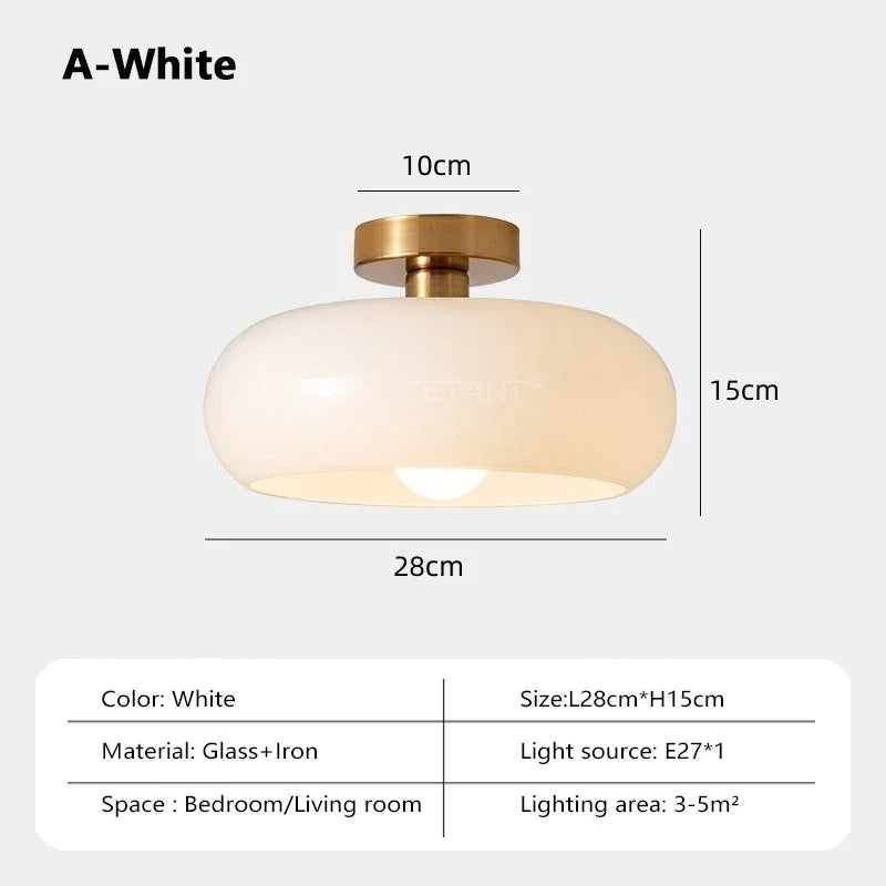 BAUHAUS Modern Glass Pendant Light - Matte Shade Hanging Lamp