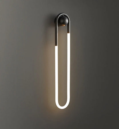 U-vormige LED Wandlamp – Art Deco Design | Koper of Zwart