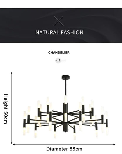 Moderne LED-Pendelleuchte im nordischen Design – G4-Kronleuchter Schwarz/Gold