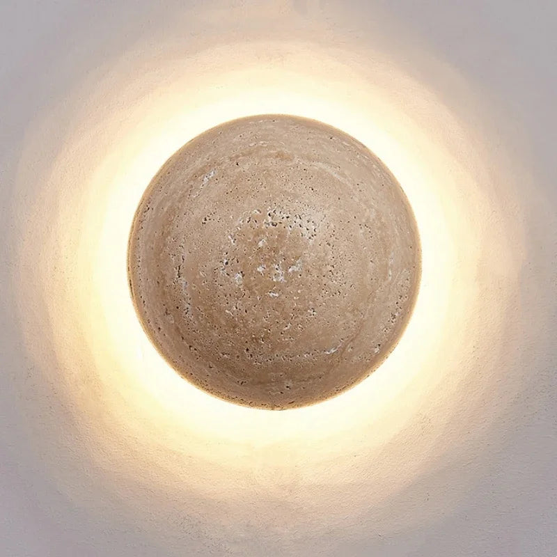 Nordic Limestone Wandlamp - Natuursteen LED-lamp voor Slaapkamer & Gang