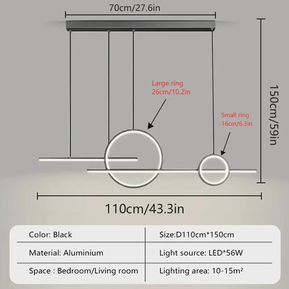 Moderne LED-Hanglamp - Minimalistisch voor restaurant, woonkamer en bar