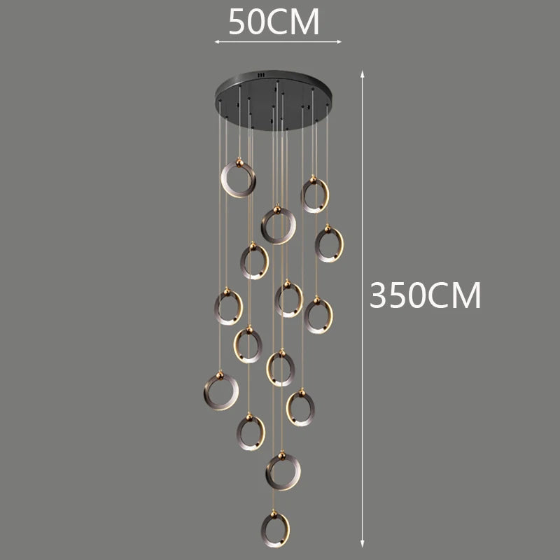 Octo - Moderne LED hanglamp kroonluchter voor woonkamer en trap
