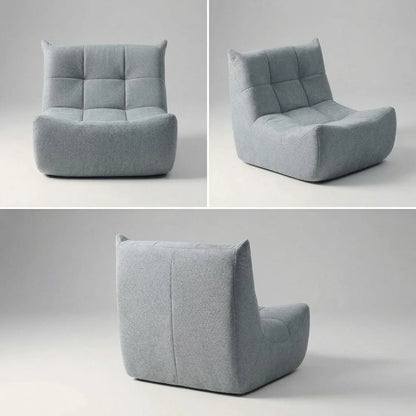 Relaxstoel Wagrex fauteuil Loungestoel – Schuim met hoge dichtheid, Chenillestof 96x71,5x77cm