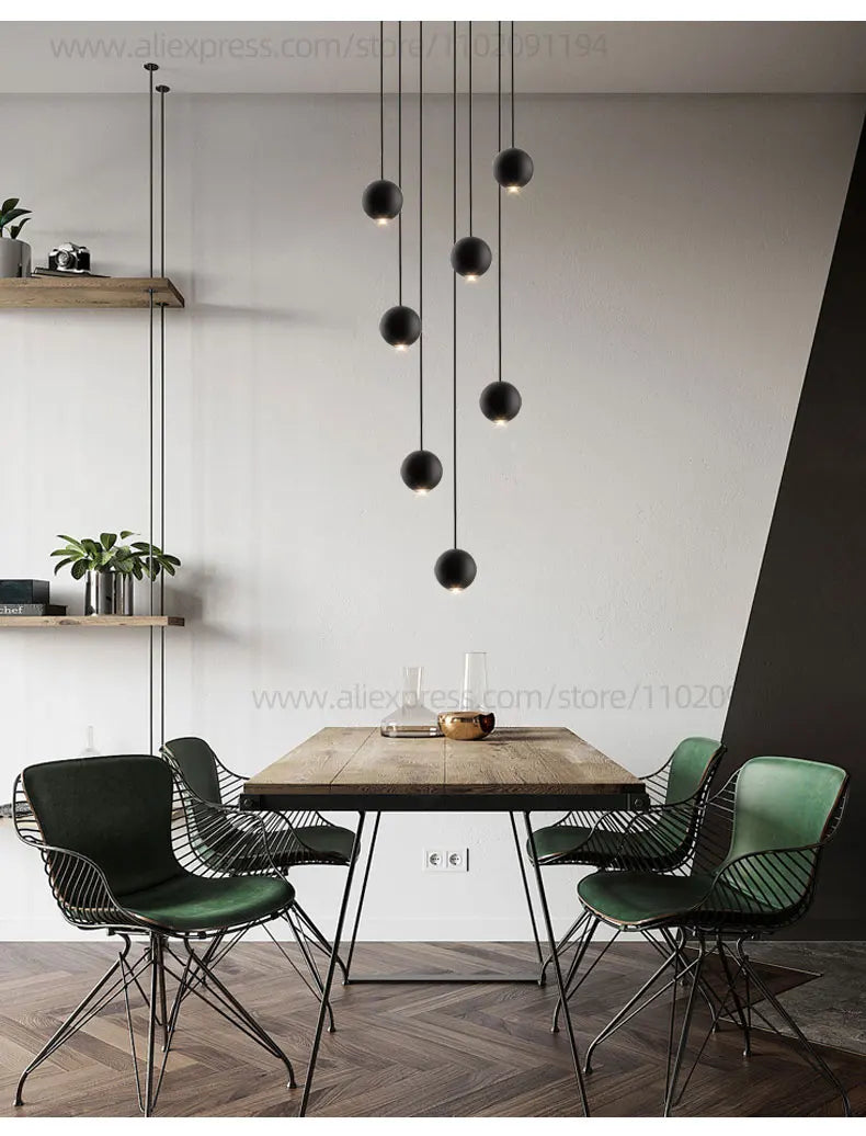 Moderne LED ronde hangkroonluchter - meerlichts trappenhuisarmatuur