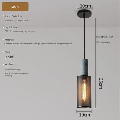 Industriële Hanglampen Zwart Metaal - Beton Grijs