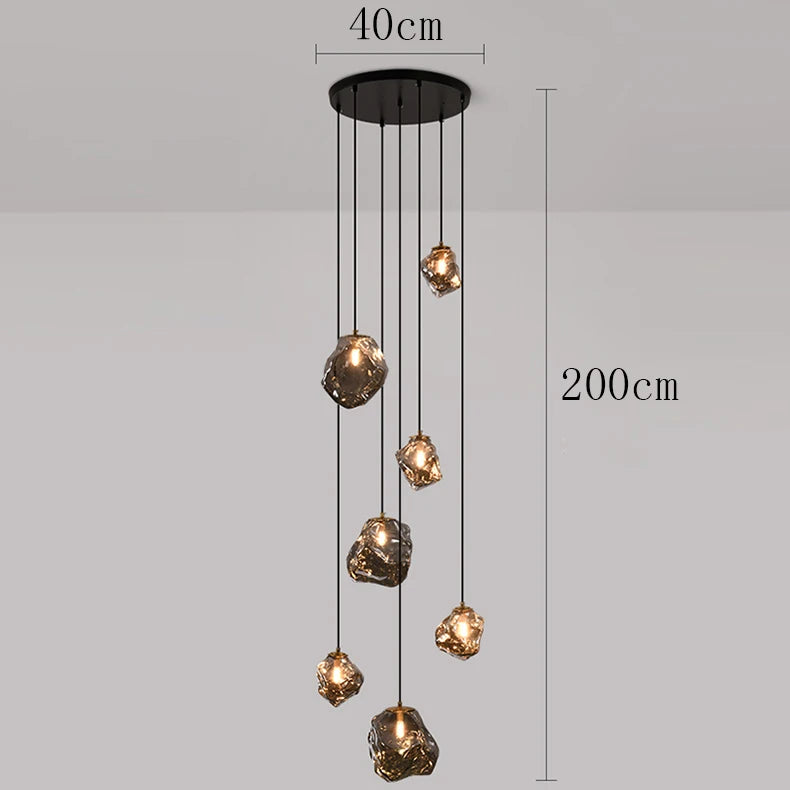 Modern Ring LED Pendant Light - 11 Rings Dimmable with Remote Control