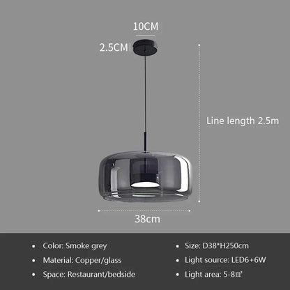 Nordic glazen hanglamp - minimalistische luxe kroonluchter