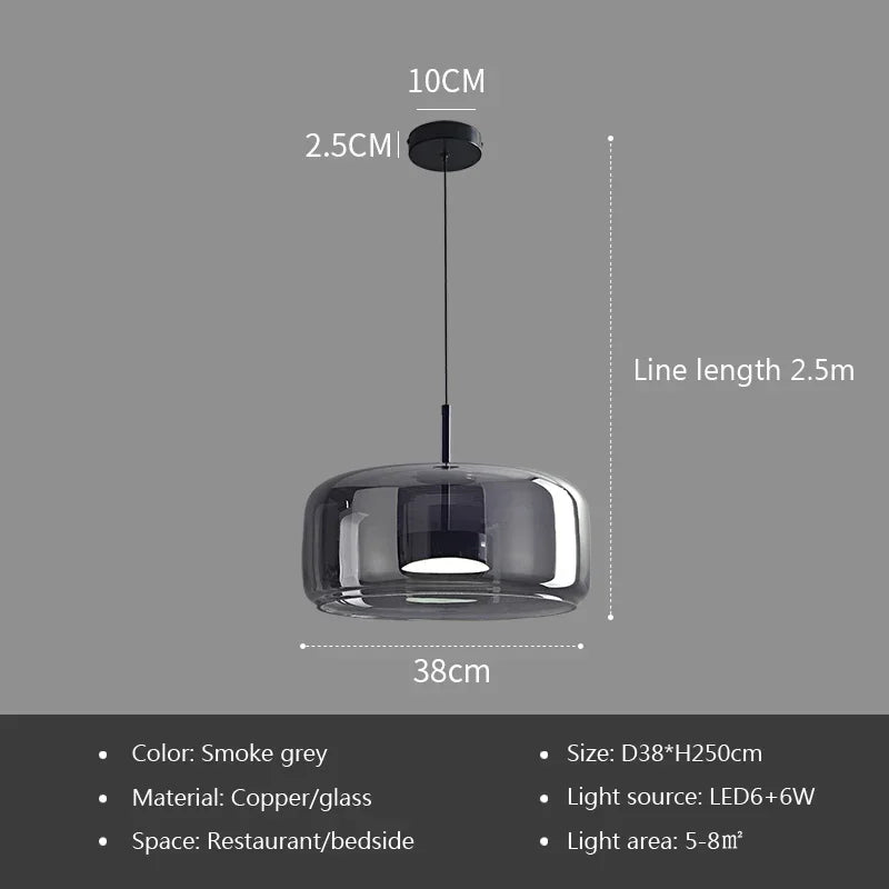 Nordic glazen hanglamp - minimalistische luxe kroonluchter