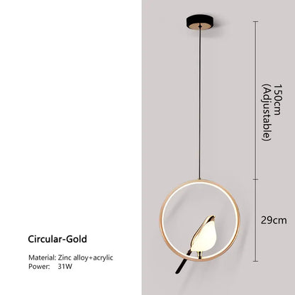 Magpie Bird LED hanglamp - Modern Scandinavisch design