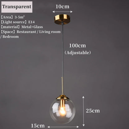 Nordic glazen hanglamp - moderne LED-kroonluchter voor woon- en eetkamer
