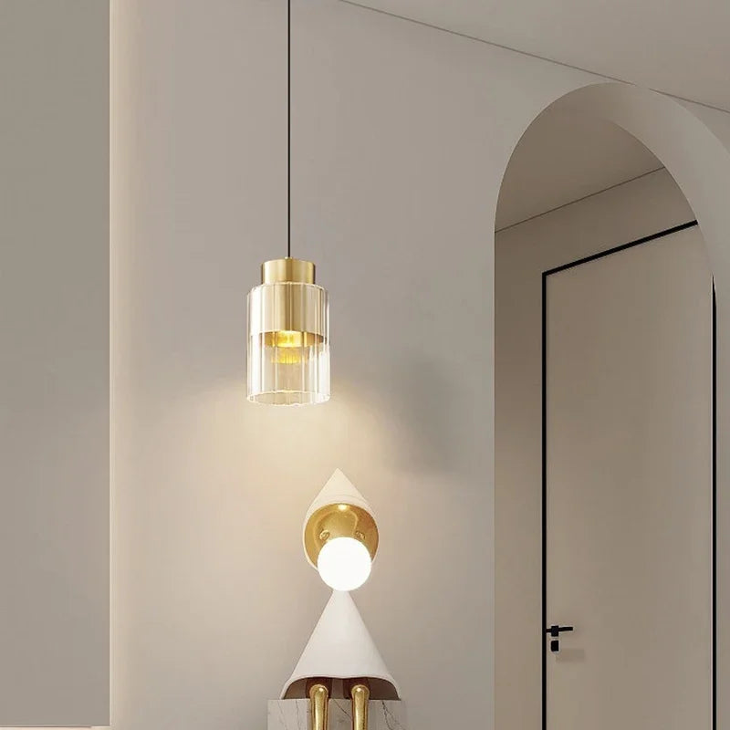 Nordische Glazen LED Hanglamp Zwart / Goud