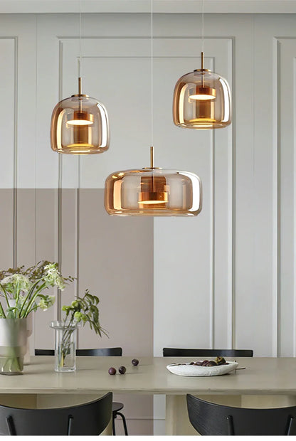 Nordic glazen hanglamp - minimalistische luxe kroonluchter