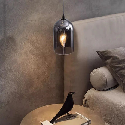 Moderne Hanglamp – Glas & IJzer, 1 of 3 Koppen, Dimbaar