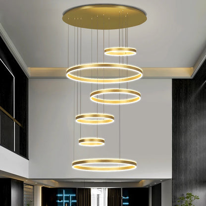 Moderne LED-ringkroonluchter - Hanglamp met meerdere lagen