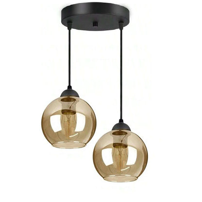 Modern Glass Pendant Chandelier - Gold Finish Multi-Light Fixture