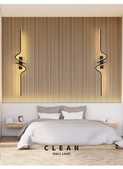 Moderne LED-wandlamp - Minimalistische striplamp voor naast het bed