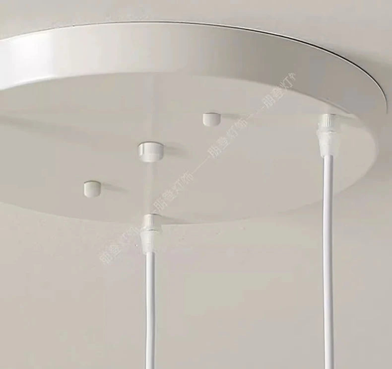 Scandinavische Videlamp -
Glazen Lava Blollen Mat wit - Chandelier