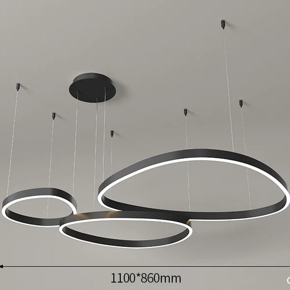 LED-Ring-Kronleuchter – Moderne Pendelleuchte für Wohnzimmer, Schlafzimmer und Esszimmer
