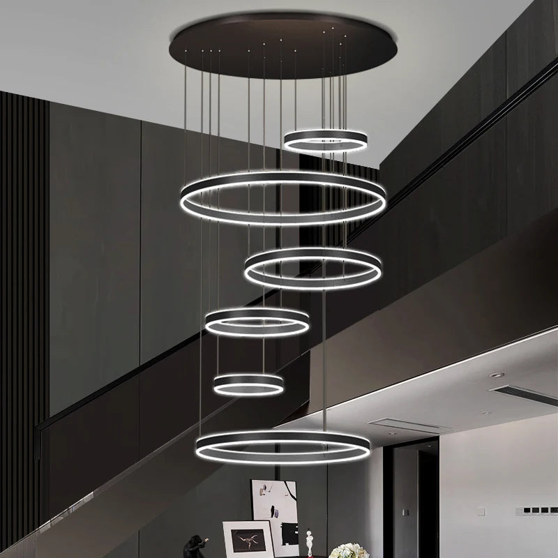 Moderne LED-ringkroonluchter - Hanglamp met meerdere lagen