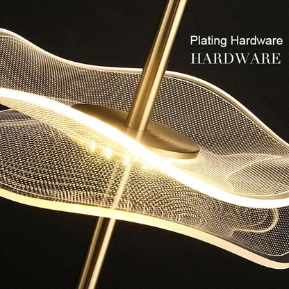 Lotusblad LED-hanglamp - Moderne gouden acryl plafondlamp
