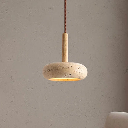 Wabi Sabi Stone Hanglamp - Ronde LED Kroonluchter voor Eetkamer &amp; Woonkamer