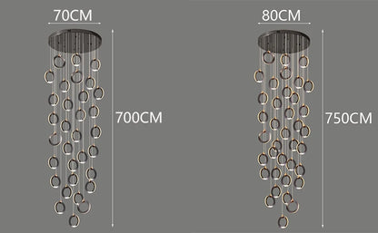 Octo - Moderne LED hanglamp kroonluchter voor woonkamer en trap